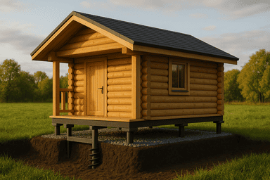 Свайный для бани 4×6 м